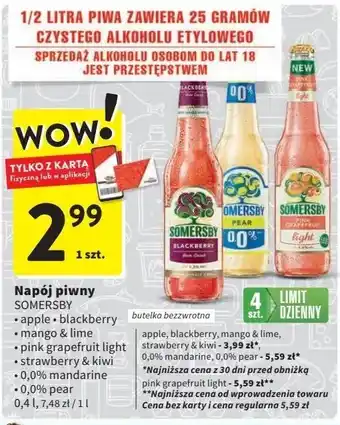 Intermarche Piwo Somersby Mango & Lime oferta