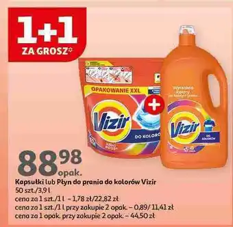 Auchan Płyn do prania kolorów Vizir oferta