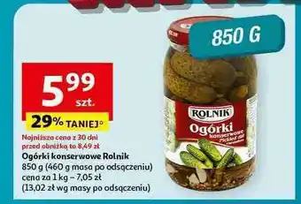 Auchan Ogorki konserwowe Rolnik oferta