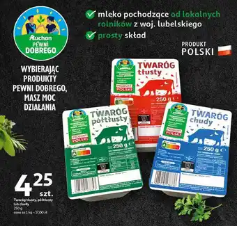 Auchan Twaróg połtłusty Auchan Pewni Dobrego oferta