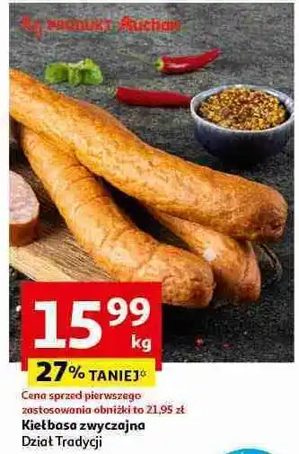 Auchan Kiełbasa zwyczajna oferta