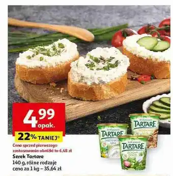 Auchan Serek twarogowy śmietankowa łąka Tartare oferta