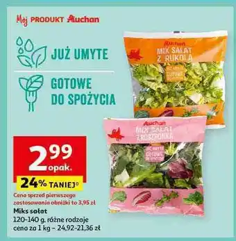 Auchan Mix sałat z rukolą Auchan oferta