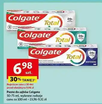 Auchan Pasta do zębów whitening Colgate Total oferta