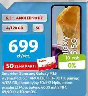 Auchan Smartfon m15 Samsung Galaxy oferta