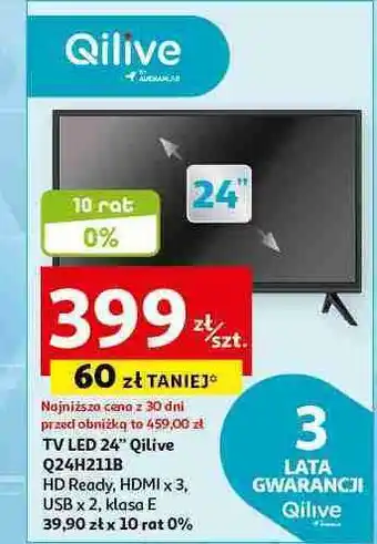 Auchan Telewizor 24 q.24h211b Qilive oferta