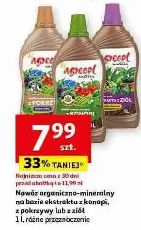 Auchan Nawóz z konopi do roślin kwitnących Agrecol Natura oferta