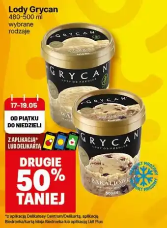 Delikatesy Centrum Lody Grycan oferta