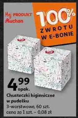 Auchan Chusteczki kosmetyczne Auchan oferta