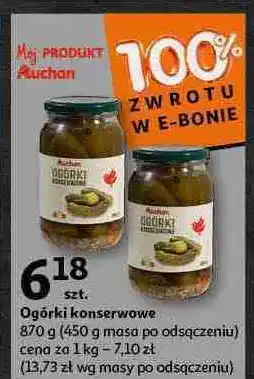 Auchan Ogorki konserwowe Auchan oferta