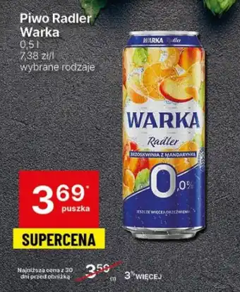 Delikatesy Centrum Piwo Radler Warka oferta