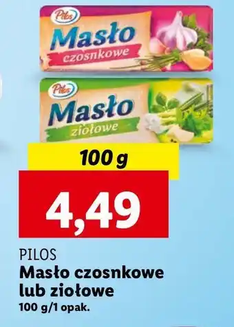 Lidl Masło ziołowe Pilos oferta