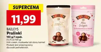 Lidl Czekoladki mini delights saled caramel Baileys Original Irish Cream oferta