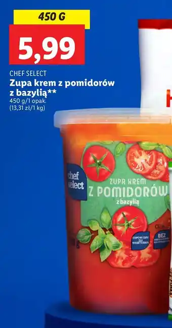 Lidl Zupa krem z pomidorów i bazylią Chef Select oferta