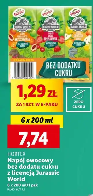 Lidl Napój mix Hortex Jurassic oferta