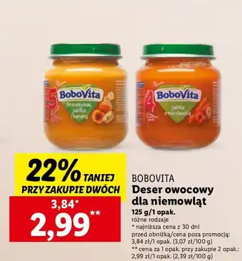 Lidl Jabłka z marchewką Bobovita oferta