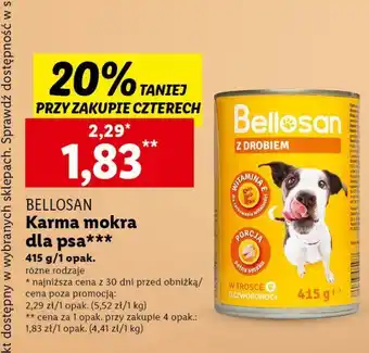 Lidl Karma dla psa z drobiem Bellosan oferta