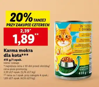 Lidl Karma dla kota z drobiem oferta