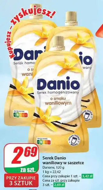 Dino Serek wanilia saszetka Danone Danio oferta