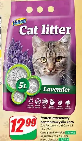Dino Żwirek dla kota bentonitowy lawenda Hilton oferta