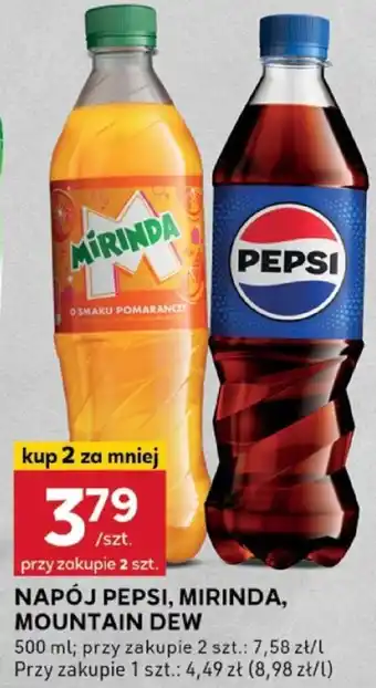 Stokrotka Optima NAPÓJ PEPSI, MIRINDA, MOUNTAIN DEW 500 ml oferta