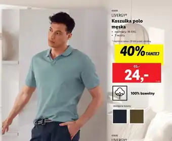 Lidl Koszulka polo męska Livergy oferta