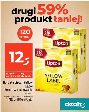 Dealz Herbata Lipton Yellow Label Tea oferta