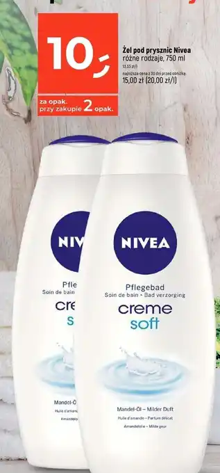 Dealz Zel pod prysznic Nivea Creme Soft oferta