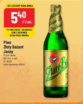 Polomarket Piwo Złoty Bażant Jasny Grupa Żywiec 0,5 l oferta