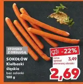 Kaufland Kiełbaski śląskie bez osłonki Sokołów oferta