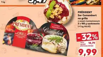 Kaufland Ser camembert z sosem żurawinowym President oferta