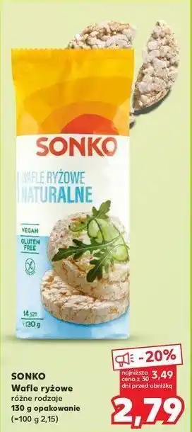 Kaufland Wafle ryżowe naturalne Sonko oferta