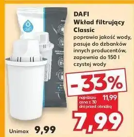 Kaufland Wkład do filtra unimax Dafi oferta