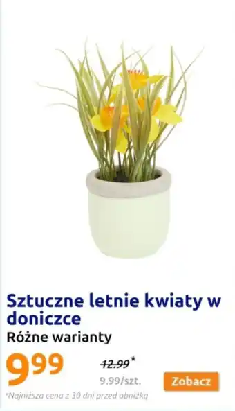 Action Sztuczne letnie kwiaty w doniczce oferta