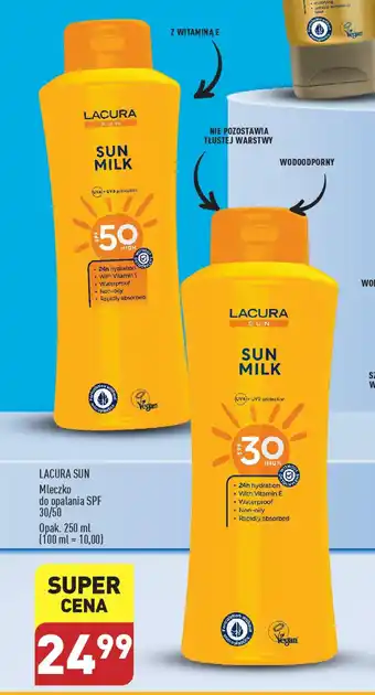 ALDI LACURA SUN Mleczko do opalania SPF 30/50 250 ml oferta