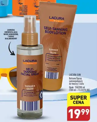 ALDI LACURA SUN Balsam/Spray samoopalający do twarzy i ciała 150/200 ml oferta