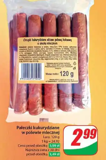 Dino Pałeczki kukurydziane w polewie mlecznej Laro oferta