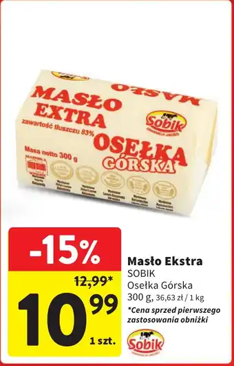 Intermarche Masło Ekstra SOBIK Osełka Górska 300 g oferta