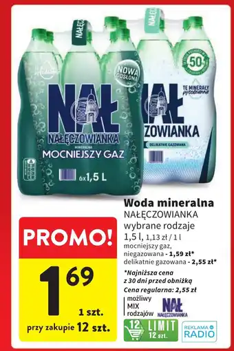 Intermarche Woda mineralna NAŁĘCZOWIANKA 1,5 l oferta