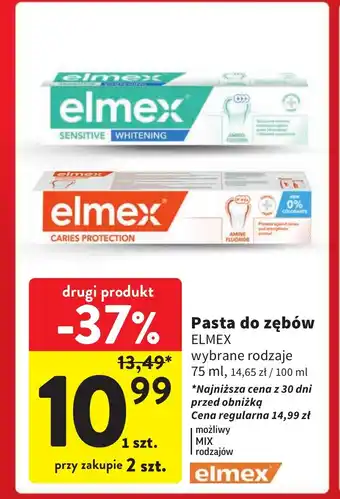 Intermarche Pasta do zębów ELMEX 75 ml oferta