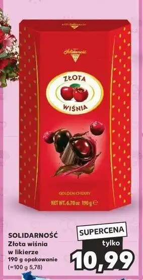 Kaufland Bombonierka w puszce Solidarność złota wiśnia oferta