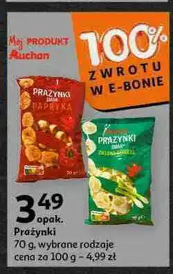 Prażynki zielona cebulka Auchan różnorodne (logo czerwone)