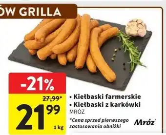 Intermarche Kiełbaski z karkówki Mróz oferta