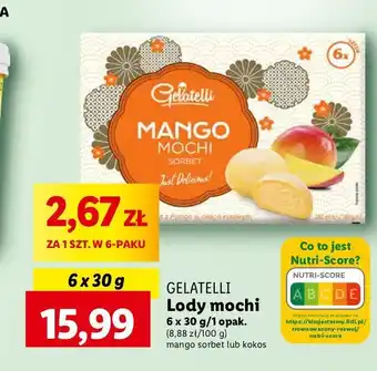 Lidl Lody mochi mango Gelatelli oferta