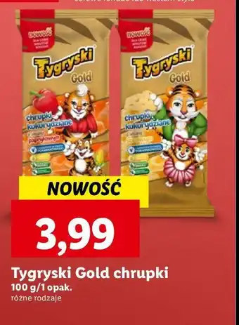 Lidl Chrupki kukurydziane papryka Tygryski gold oferta