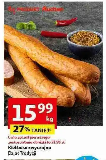 Auchan Kiełbasa zwyczajna oferta