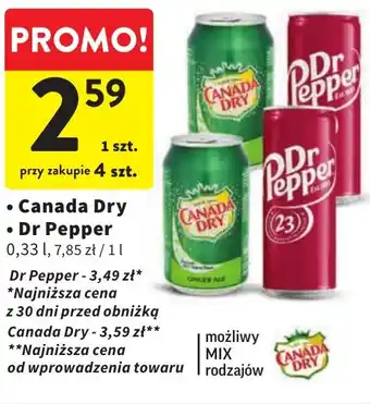 Intermarche Canada Dry Dr Pepper 0,33l oferta