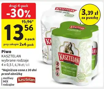 Intermarche Piwo KASZTELAN 4x0,5l oferta