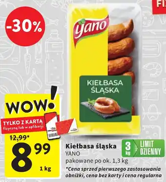 Intermarche Kiełbasa śląska YANO 1kg oferta