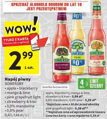 Intermarche Napój piwny SOMERSBY 0,4l oferta